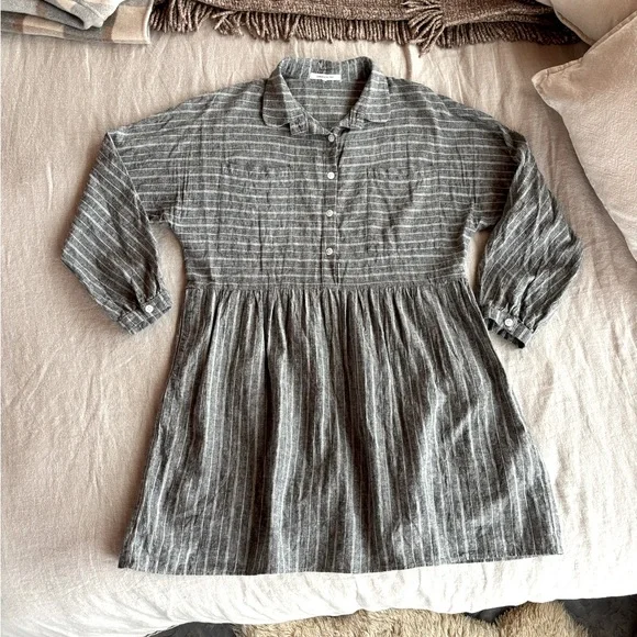 white christmas dresses Hemp & Organic Cotton Chambray Dress – Eileen Fisher Renew main image 1